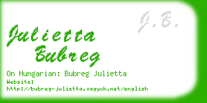 julietta bubreg business card